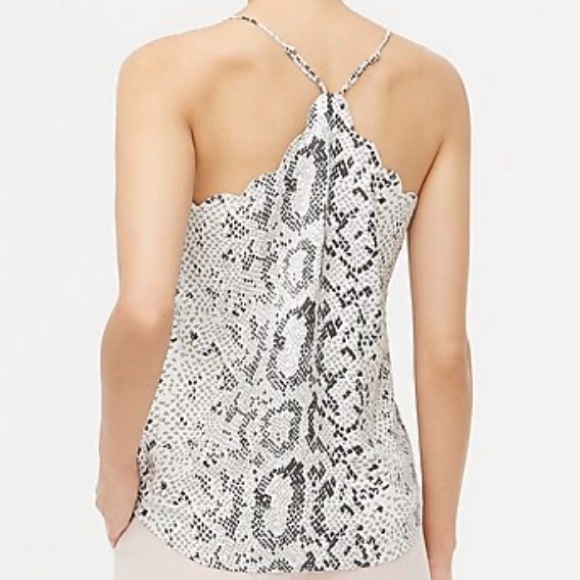 J. Crew Snakeskin Scalloped Lined Cami Top Women’s - Picture 3 of 8